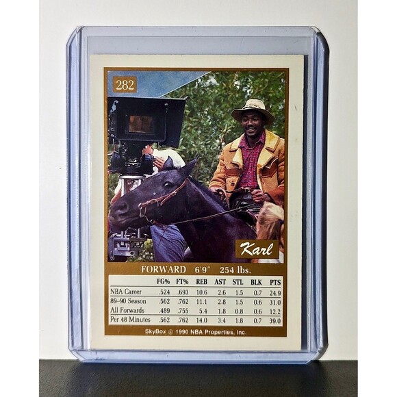 Karl Malone 1990 Skybox NBA #282 Card Utah Jazz - Picture 2 of 2